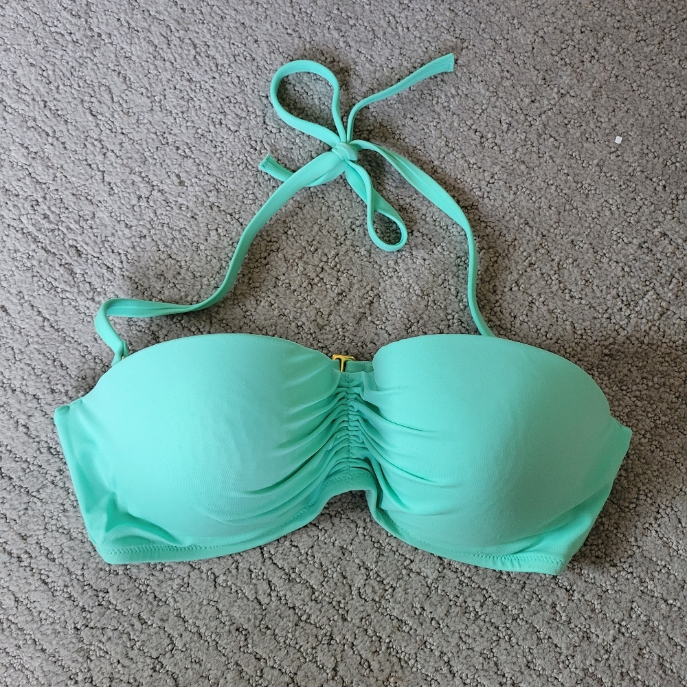 Victoria's Secret Aqua Push Up Halter Bikini Top